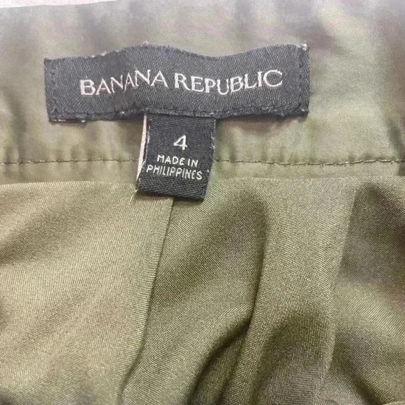 Banana Republic Size 4 Women’s Pleated Pocket Dress Olive Green - Picture 5 of 9